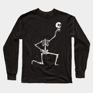 Skeleton Offering His Head Long Sleeve T-Shirt